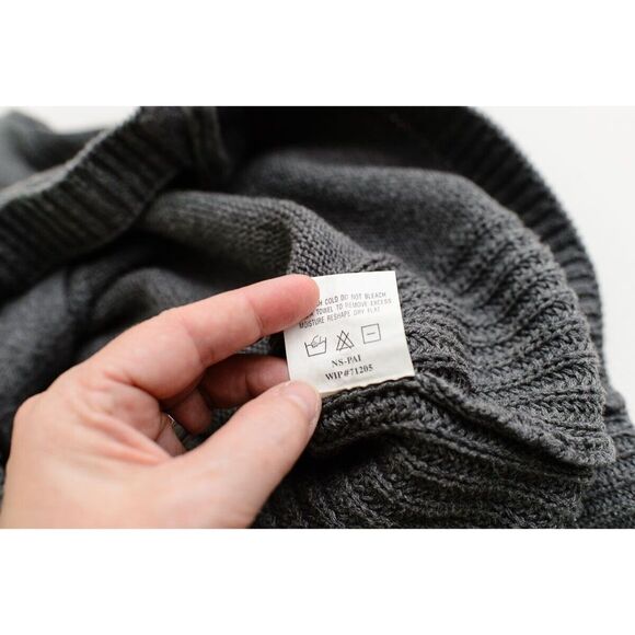 Woolrich Women's Charcoal Heather Cardigan Sweater S buttons collar - Picture 5 of 7